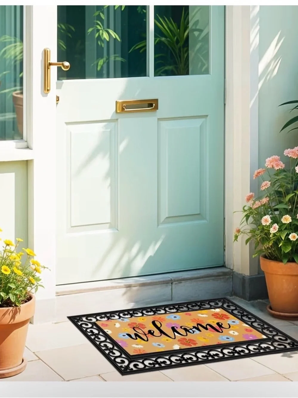 4pcs Interchangeable Seasonal Welcome Mat Front Door Outdoor Doormat Set